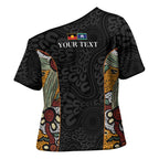 Personalised NAIDOC Deadly 50 Years Cross Shoulder Shirt Minimalist Aboriginal Art