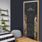Personalised NAIDOC Deadly 50 Years Door Cover Minimalist Aboriginal Art