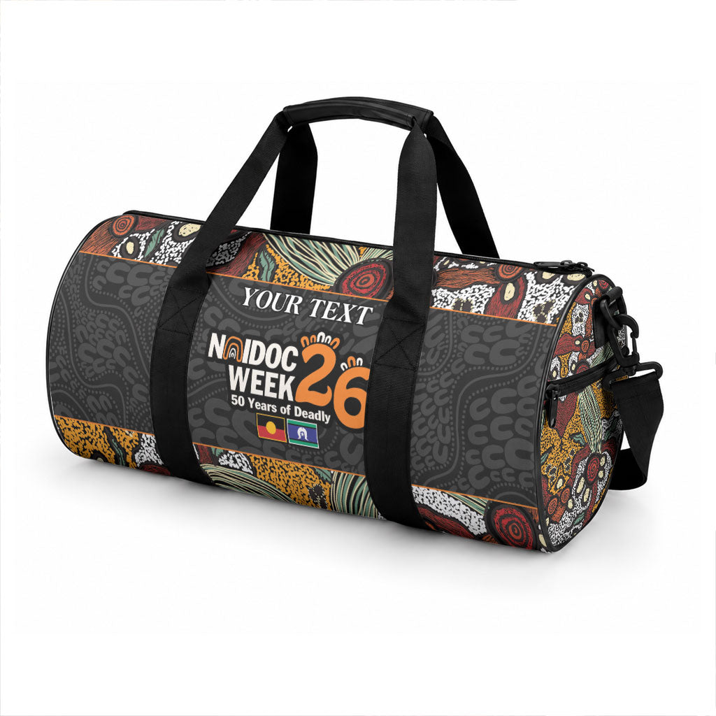 Personalised NAIDOC Deadly 50 Years Duffle Bag Minimalist Aboriginal Art