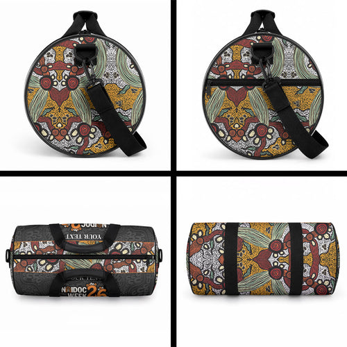 Personalised NAIDOC Deadly 50 Years Duffle Bag Minimalist Aboriginal Art