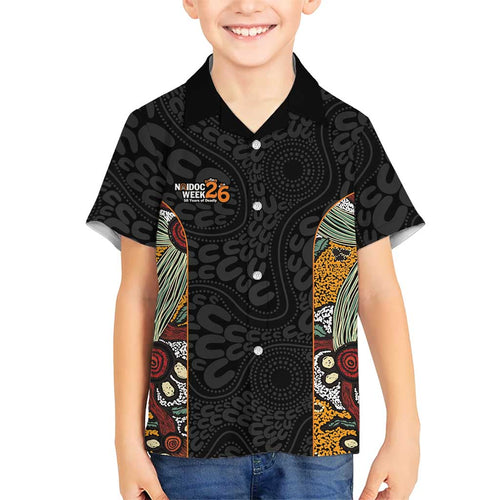 Personalised NAIDOC Deadly 50 Years Family Matching Mermaid Dress and Hawaiian Shirt Minimalist Aboriginal Art