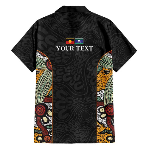 Personalised NAIDOC Deadly 50 Years Family Matching Puletasi and Hawaiian Shirt Minimalist Aboriginal Art