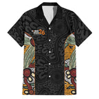 Personalised NAIDOC Deadly 50 Years Family Matching Short Sleeve Bodycon Dress and Hawaiian Shirt Minimalist Aboriginal Art