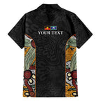 Personalised NAIDOC Deadly 50 Years Family Matching Short Sleeve Bodycon Dress and Hawaiian Shirt Minimalist Aboriginal Art
