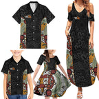 Personalised NAIDOC Deadly 50 Years Family Matching Summer Maxi Dress and Hawaiian Shirt Minimalist Aboriginal Art
