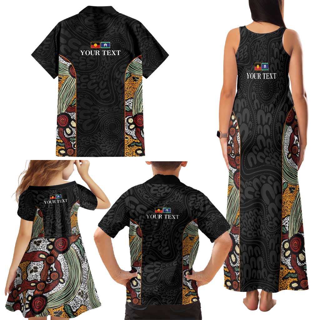 Personalised NAIDOC Deadly 50 Years Family Matching Tank Maxi Dress and Hawaiian Shirt Minimalist Aboriginal Art