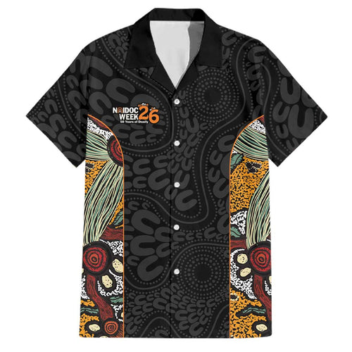 Personalised NAIDOC Deadly 50 Years Family Matching Tank Maxi Dress and Hawaiian Shirt Minimalist Aboriginal Art