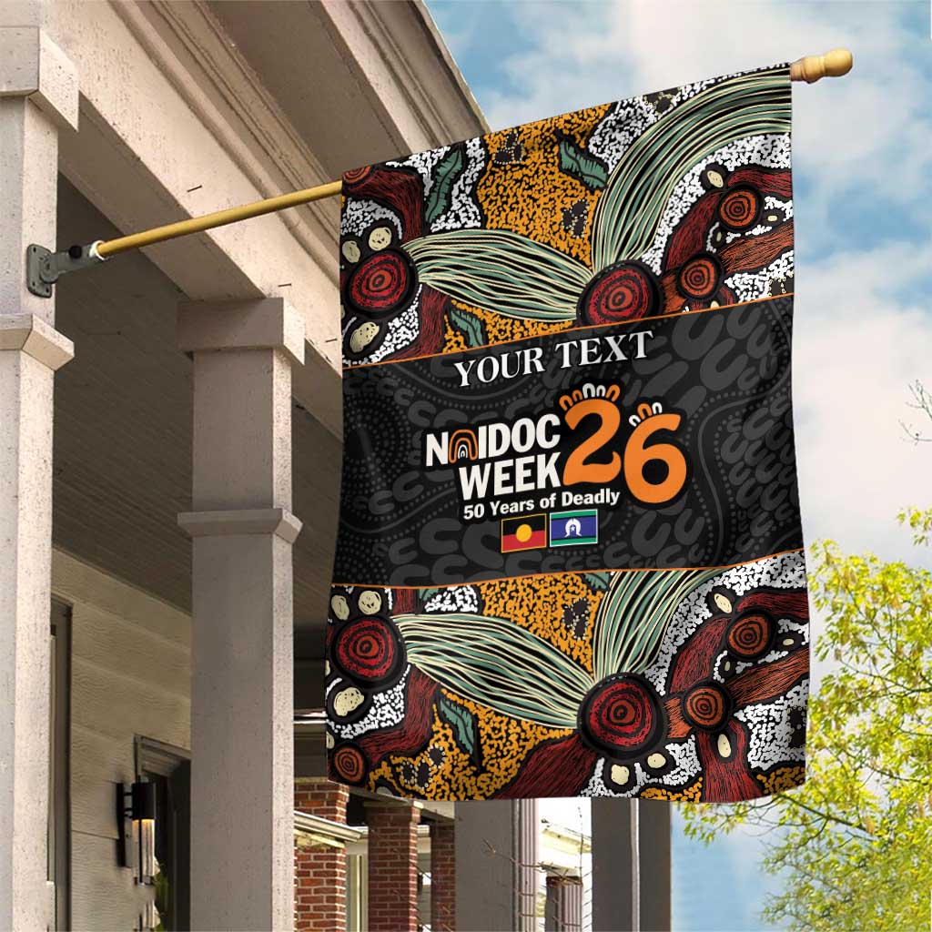 Personalised NAIDOC Deadly 50 Years Garden Flag Minimalist Aboriginal Art