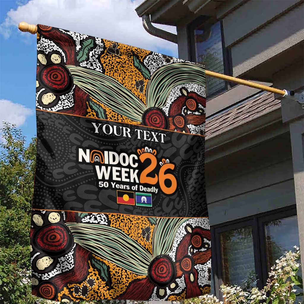 Personalised NAIDOC Deadly 50 Years Garden Flag Minimalist Aboriginal Art