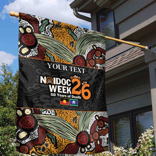 Personalised NAIDOC Deadly 50 Years Garden Flag Minimalist Aboriginal Art