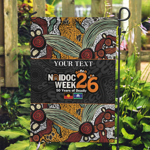 Personalised NAIDOC Deadly 50 Years Garden Flag Minimalist Aboriginal Art
