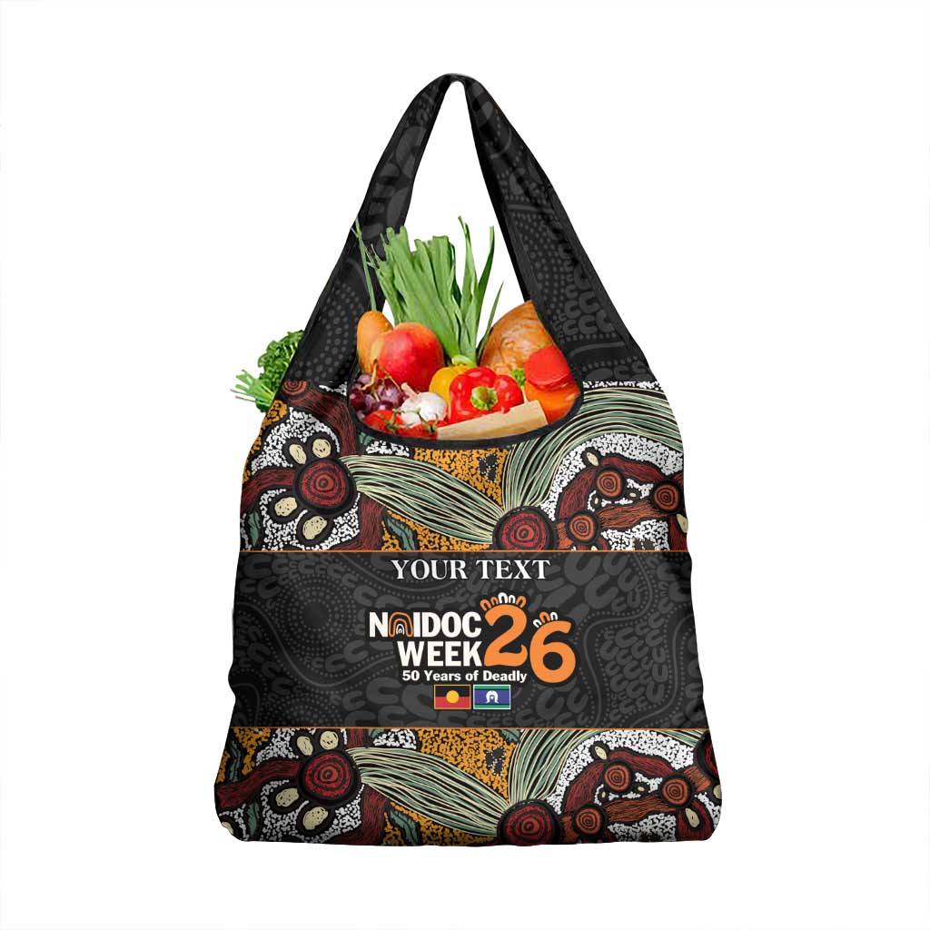 Personalised NAIDOC Deadly 50 Years Grocery Bag Minimalist Aboriginal Art