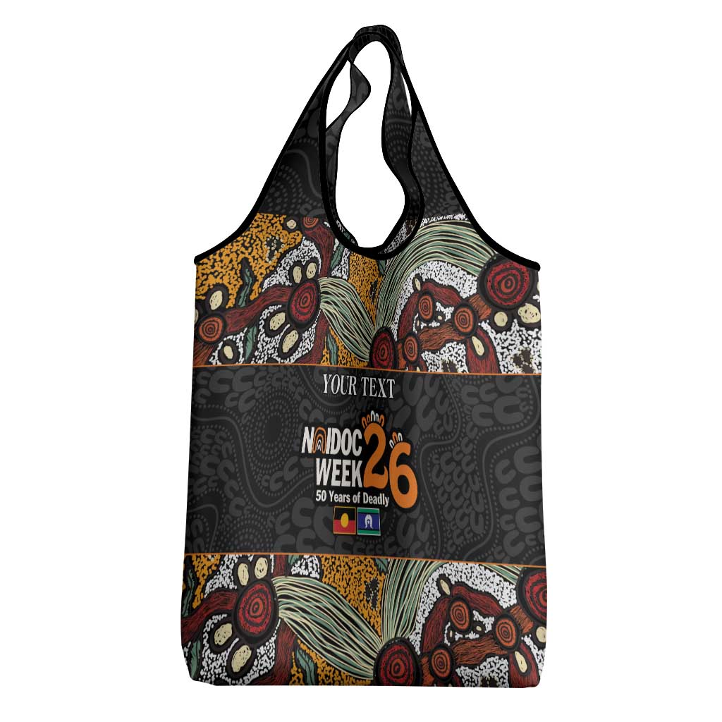 Personalised NAIDOC Deadly 50 Years Grocery Bag Minimalist Aboriginal Art