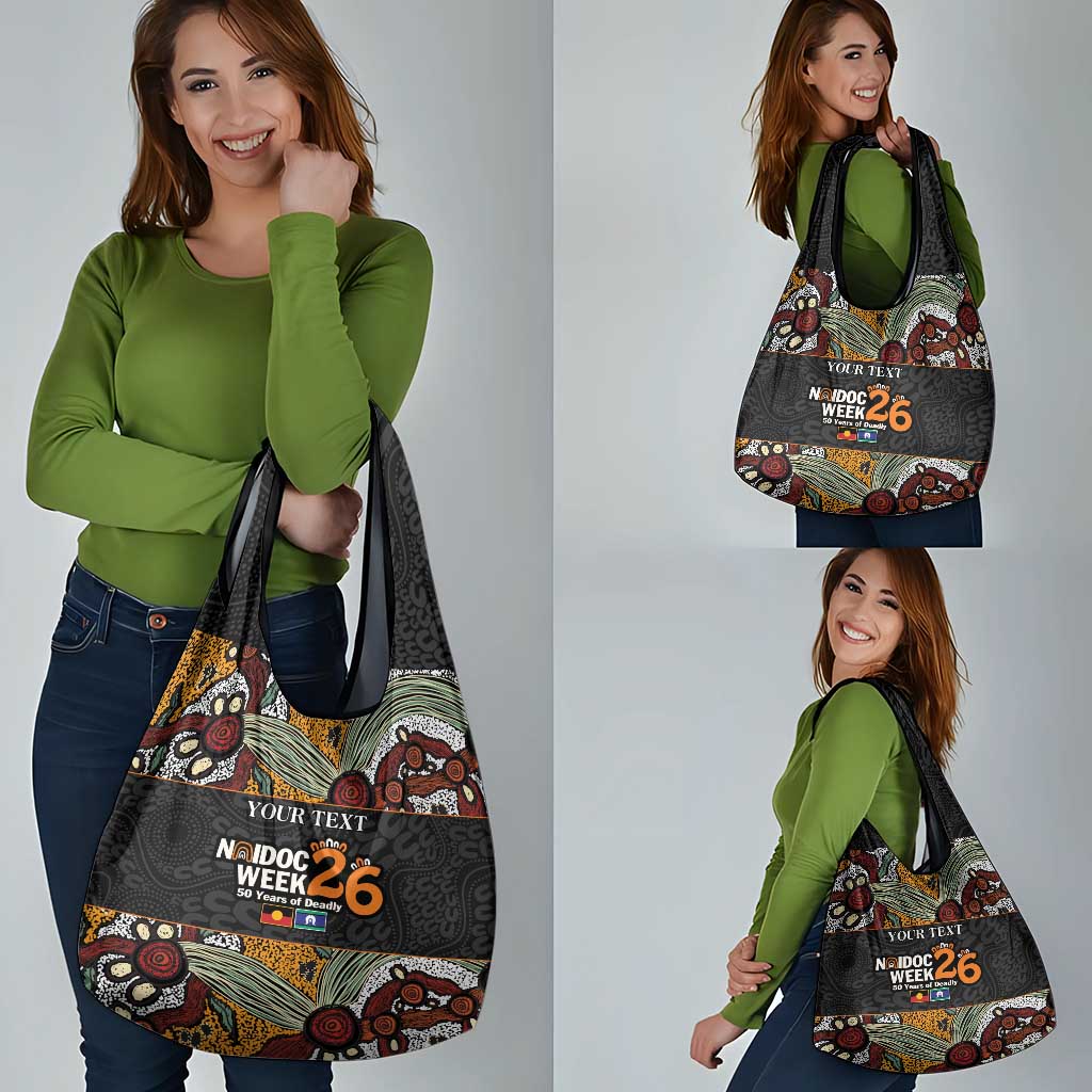 Personalised NAIDOC Deadly 50 Years Grocery Bag Minimalist Aboriginal Art