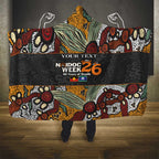 Personalised NAIDOC Deadly 50 Years Hooded Blanket Minimalist Aboriginal Art