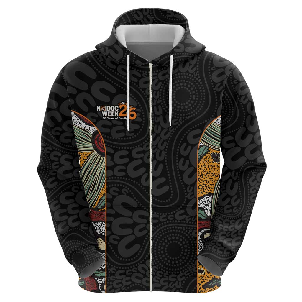 Personalised NAIDOC Deadly 50 Years Hoodie Minimalist Aboriginal Art