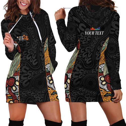 Personalised NAIDOC Deadly 50 Years Hoodie Dress Minimalist Aboriginal Art