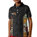 Personalised NAIDOC Deadly 50 Years Kid Polo Shirt Minimalist Aboriginal Art