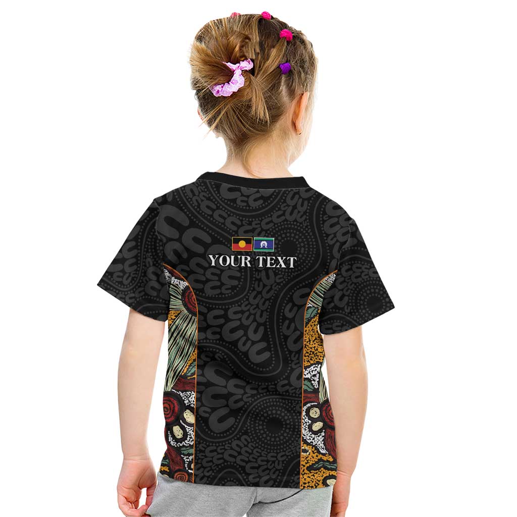 Personalised NAIDOC Deadly 50 Years Kid T Shirt Minimalist Aboriginal Art