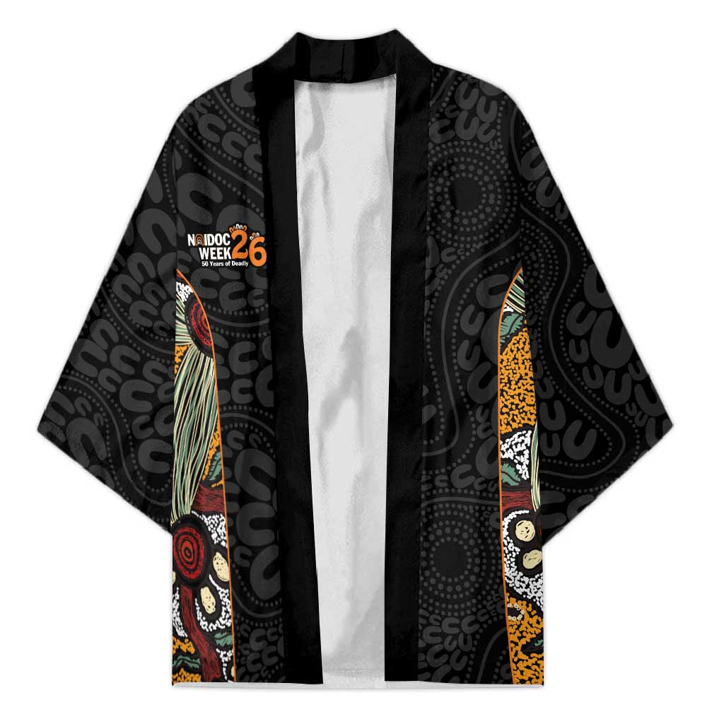 Personalised NAIDOC Deadly 50 Years Kimono Minimalist Aboriginal Art