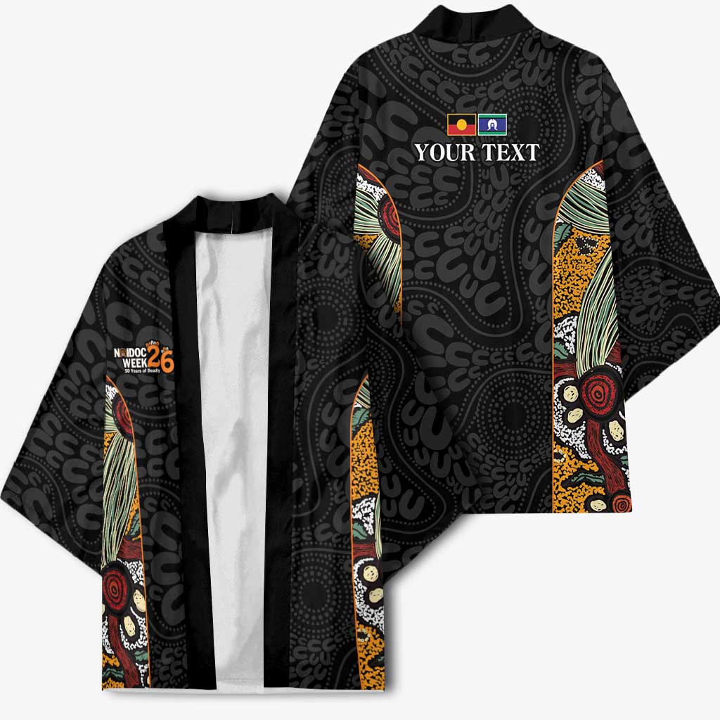 Personalised NAIDOC Deadly 50 Years Kimono Minimalist Aboriginal Art