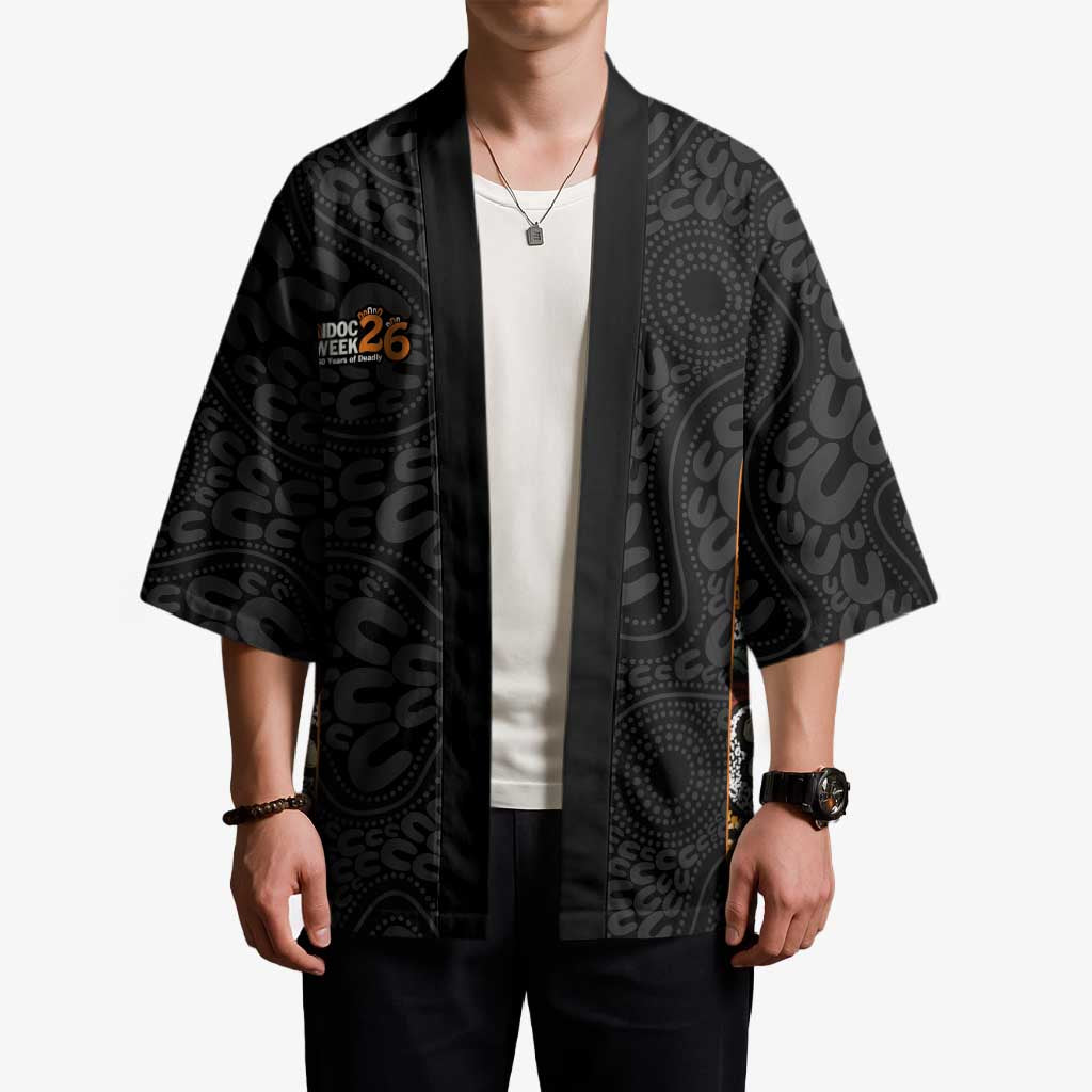 Personalised NAIDOC Deadly 50 Years Kimono Minimalist Aboriginal Art