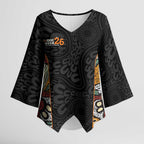 Personalised NAIDOC Deadly 50 Years Kimono Sleeve Blouse Minimalist Aboriginal Art
