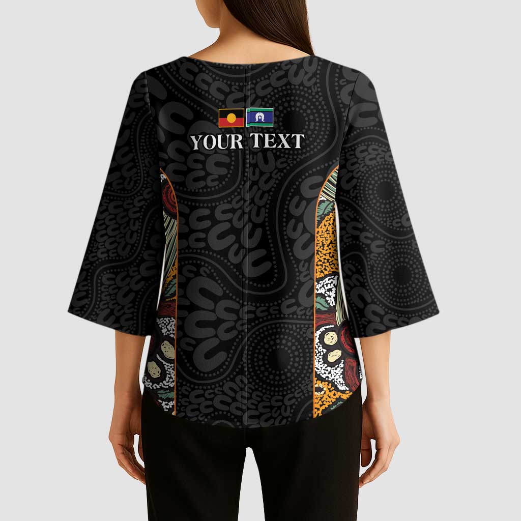 Personalised NAIDOC Deadly 50 Years Kimono Sleeve Blouse Minimalist Aboriginal Art