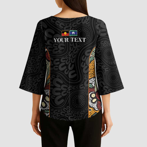 Personalised NAIDOC Deadly 50 Years Kimono Sleeve Blouse Minimalist Aboriginal Art