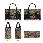 Personalised NAIDOC Deadly 50 Years Leather Bag Minimalist Aboriginal Art