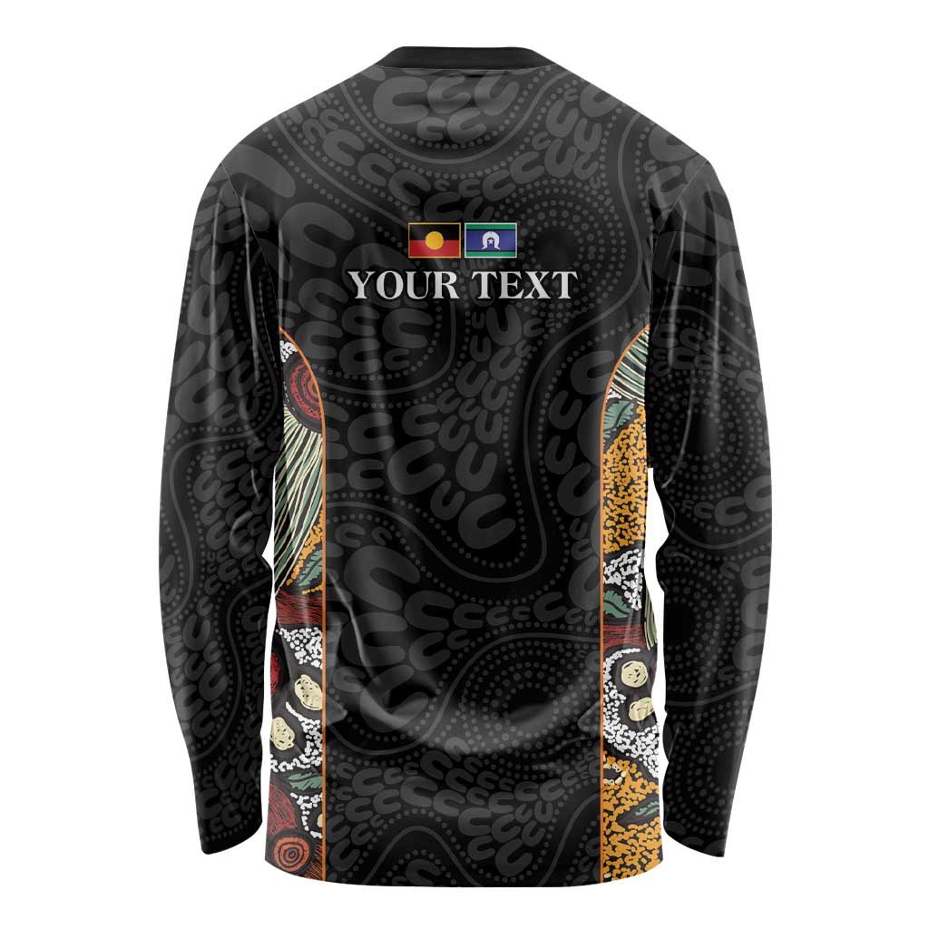 Personalised NAIDOC Deadly 50 Years Long Sleeve Shirt Minimalist Aboriginal Art