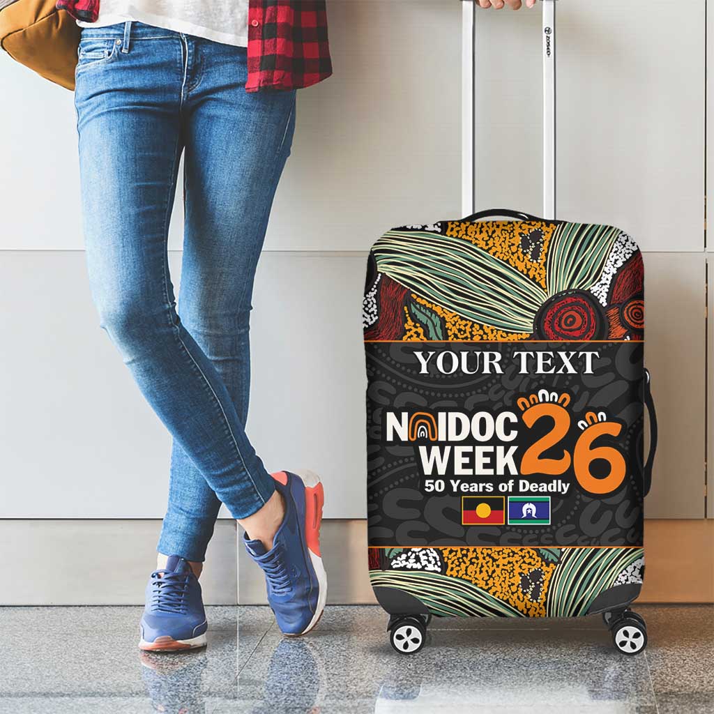 Personalised NAIDOC Deadly 50 Years Luggage Cover Minimalist Aboriginal Art