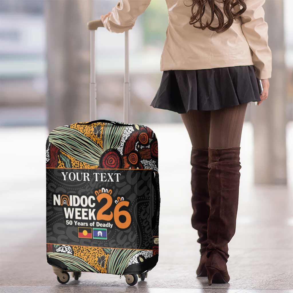 Personalised NAIDOC Deadly 50 Years Luggage Cover Minimalist Aboriginal Art