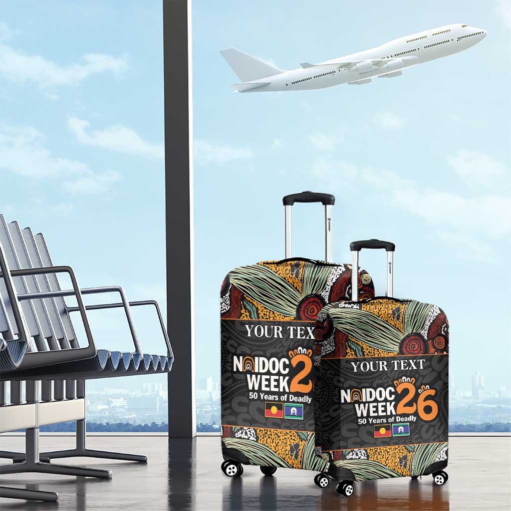 Personalised NAIDOC Deadly 50 Years Luggage Cover Minimalist Aboriginal Art