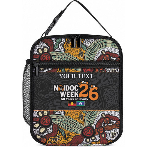 Personalised NAIDOC Deadly 50 Years Lunch Bag Minimalist Aboriginal Art
