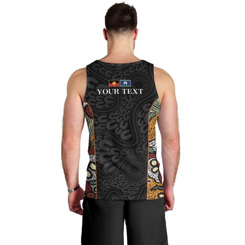 Personalised NAIDOC Deadly 50 Years Men Tank Top Minimalist Aboriginal Art