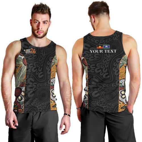 Personalised NAIDOC Deadly 50 Years Men Tank Top Minimalist Aboriginal Art