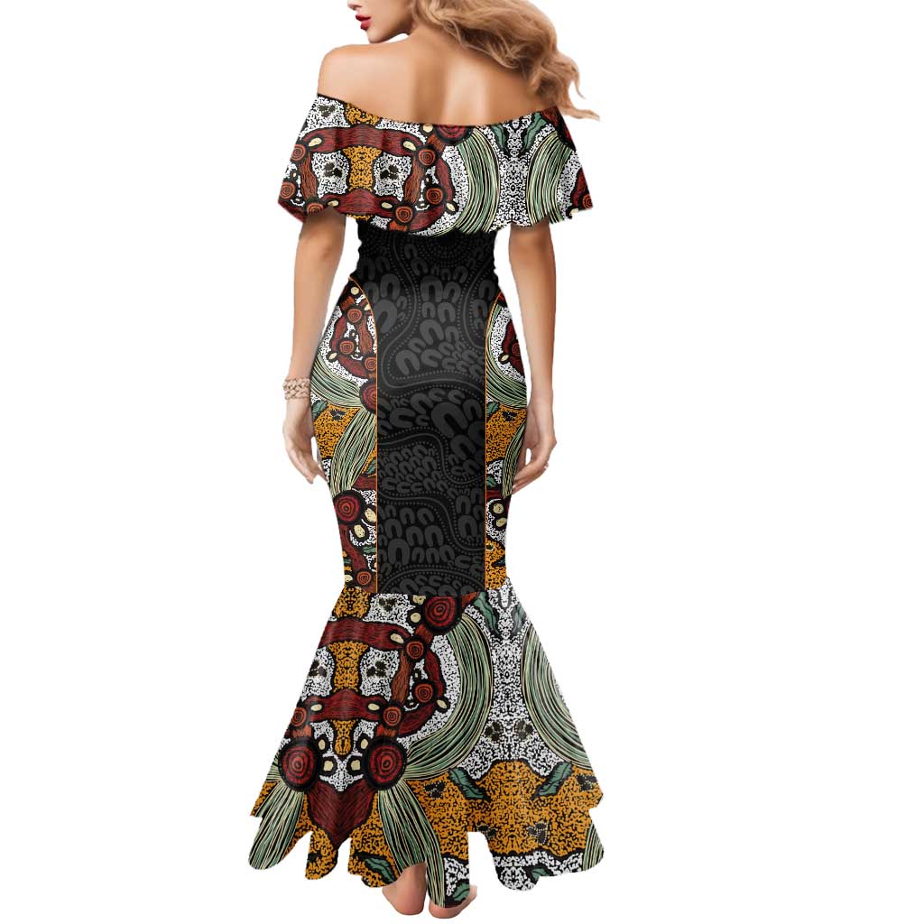 Personalised NAIDOC Deadly 50 Years Mermaid Dress Minimalist Aboriginal Art