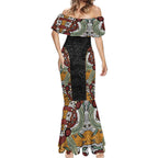 Personalised NAIDOC Deadly 50 Years Mermaid Dress Minimalist Aboriginal Art