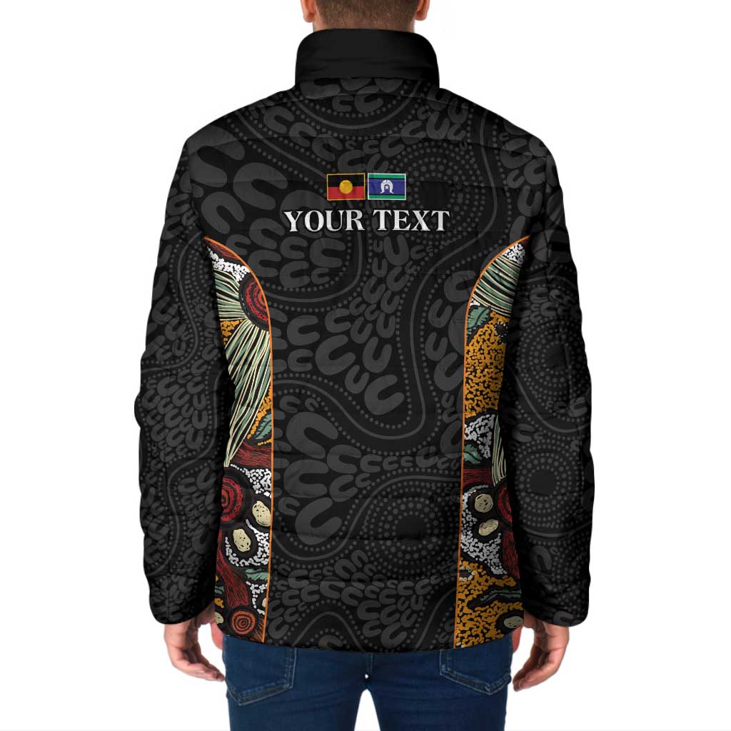 Personalised NAIDOC Deadly 50 Years Padded Jacket Minimalist Aboriginal Art