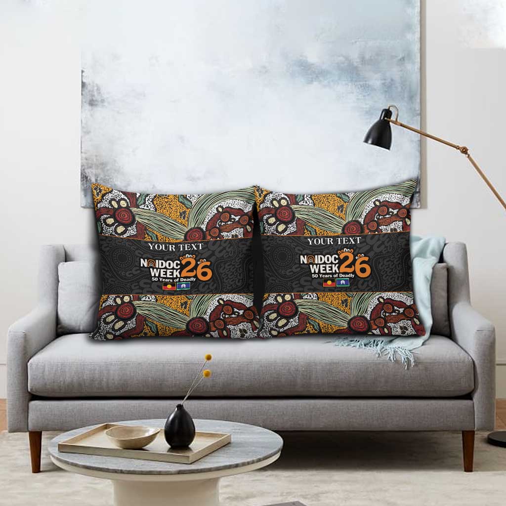 Personalised NAIDOC Deadly 50 Years Pillow Cover Minimalist Aboriginal Art