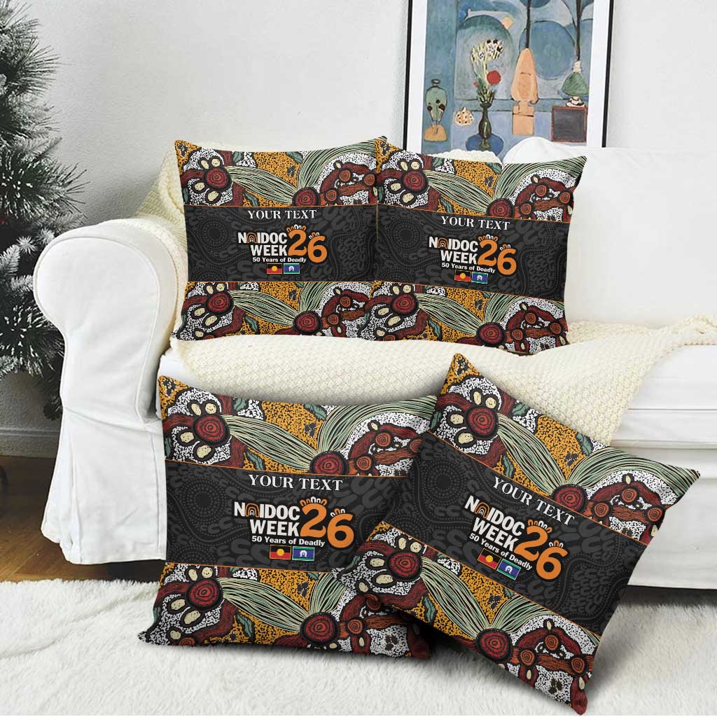 Personalised NAIDOC Deadly 50 Years Pillow Cover Minimalist Aboriginal Art