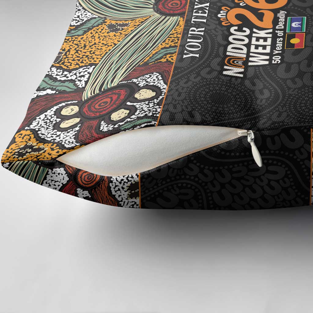 Personalised NAIDOC Deadly 50 Years Pillow Cover Minimalist Aboriginal Art