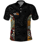 Personalised NAIDOC Deadly 50 Years Polo Shirt Minimalist Aboriginal Art