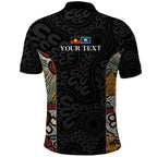 Personalised NAIDOC Deadly 50 Years Polo Shirt Minimalist Aboriginal Art