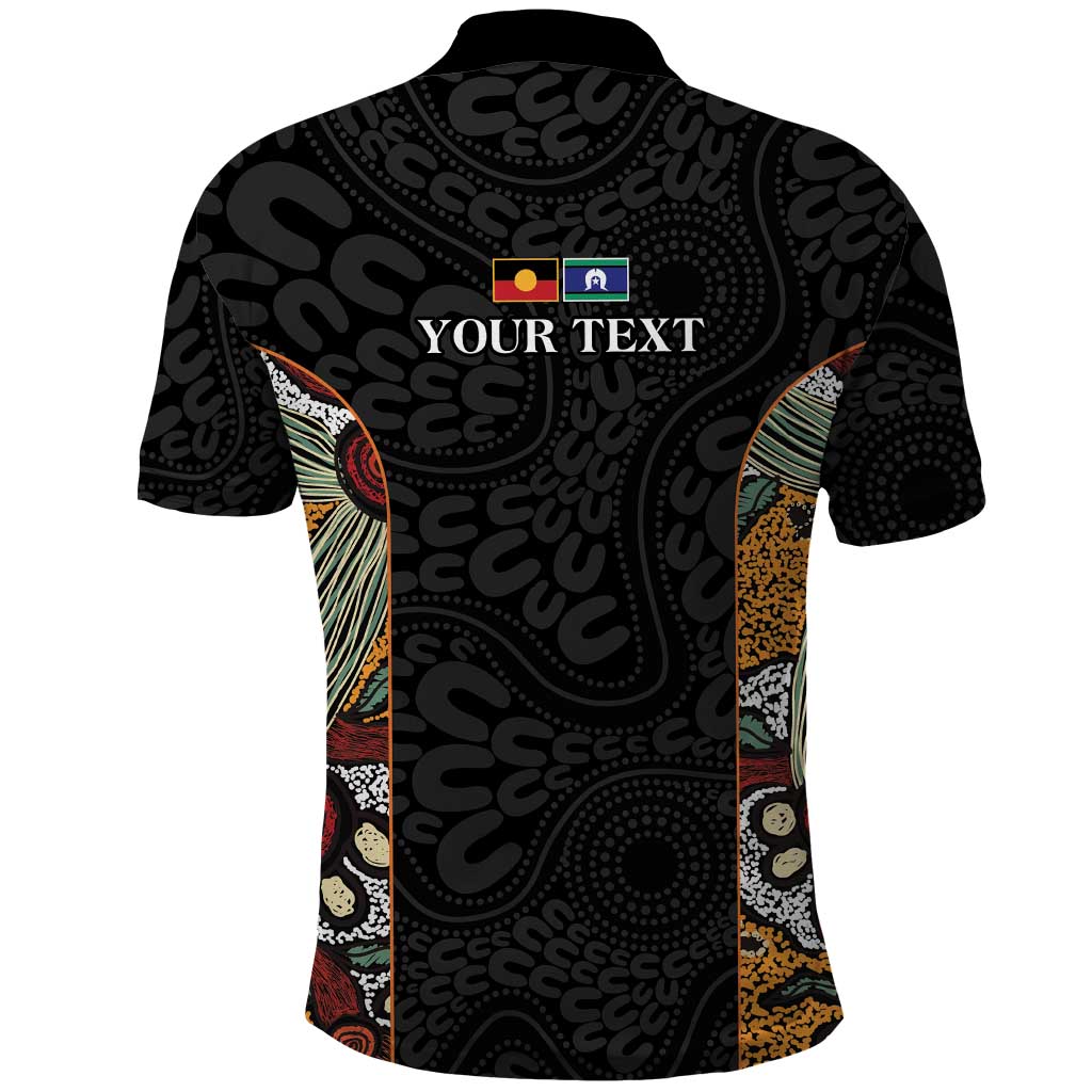 Personalised NAIDOC Deadly 50 Years Polo Shirt Minimalist Aboriginal Art