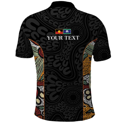 Personalised NAIDOC Deadly 50 Years Polo Shirt Minimalist Aboriginal Art