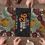 Personalised NAIDOC Deadly 50 Years Puzzle Minimalist Aboriginal Art