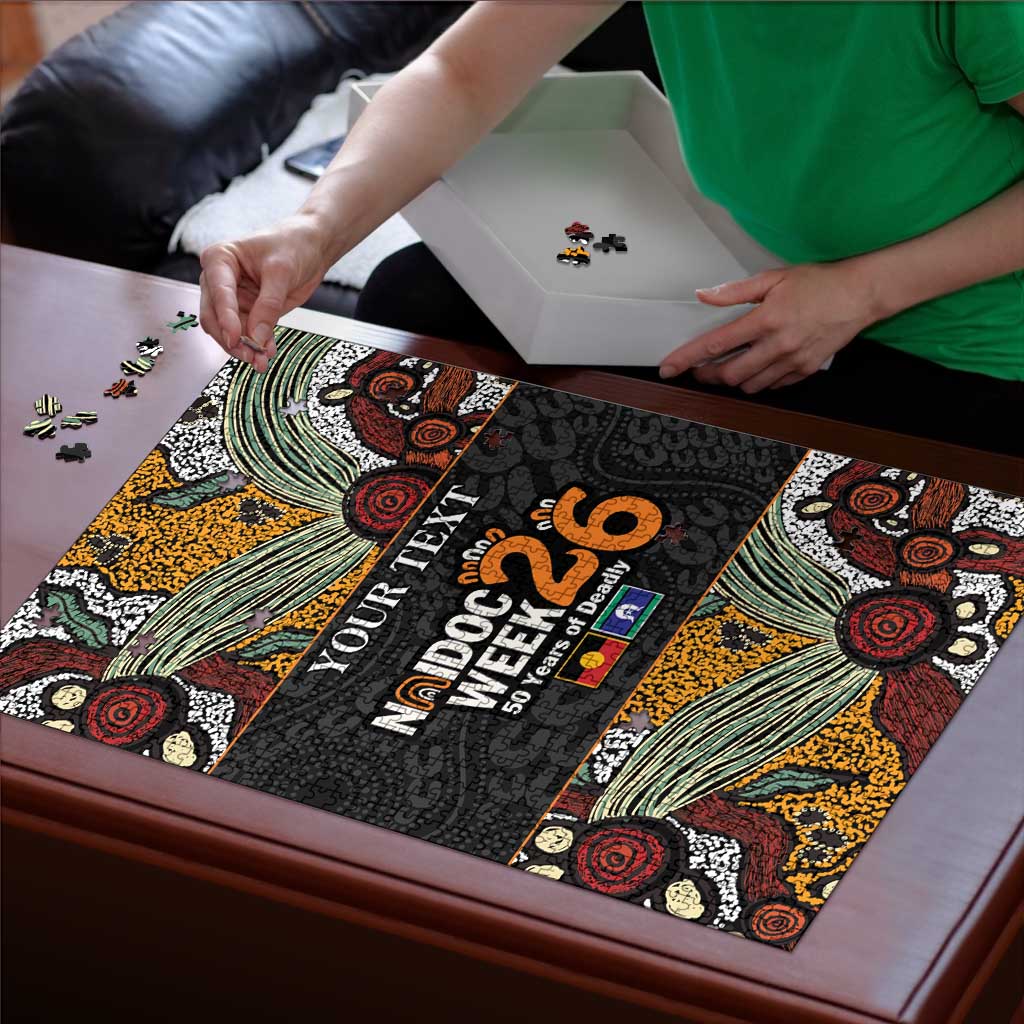 Personalised NAIDOC Deadly 50 Years Puzzle Minimalist Aboriginal Art