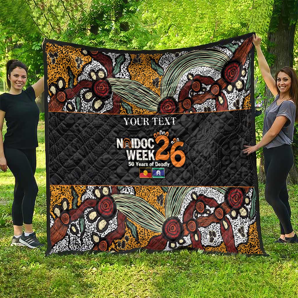 Personalised NAIDOC Deadly 50 Years Quilt Minimalist Aboriginal Art